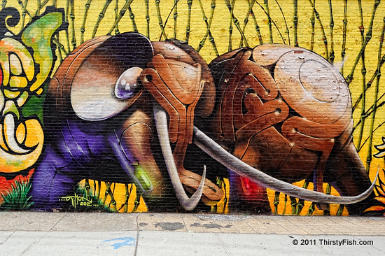 Dumbo Mural (Water St. and Pearl St.) - The Remover of Obstacles