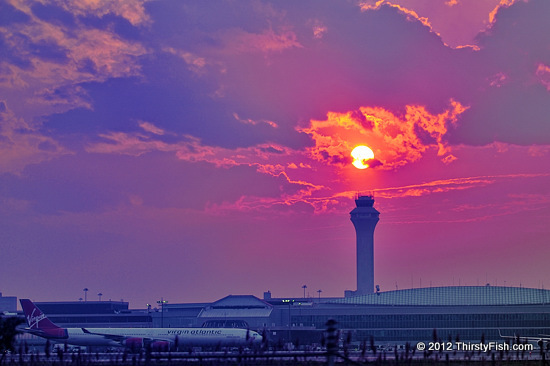 Sunset; Newark Liberty Control Tower