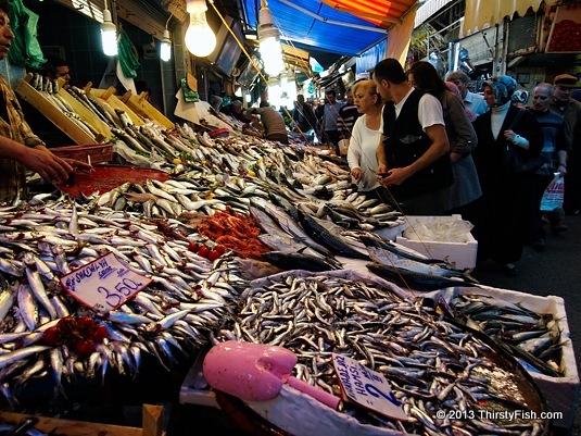 Sardines, Anchovies ... at Izmir Bazaar